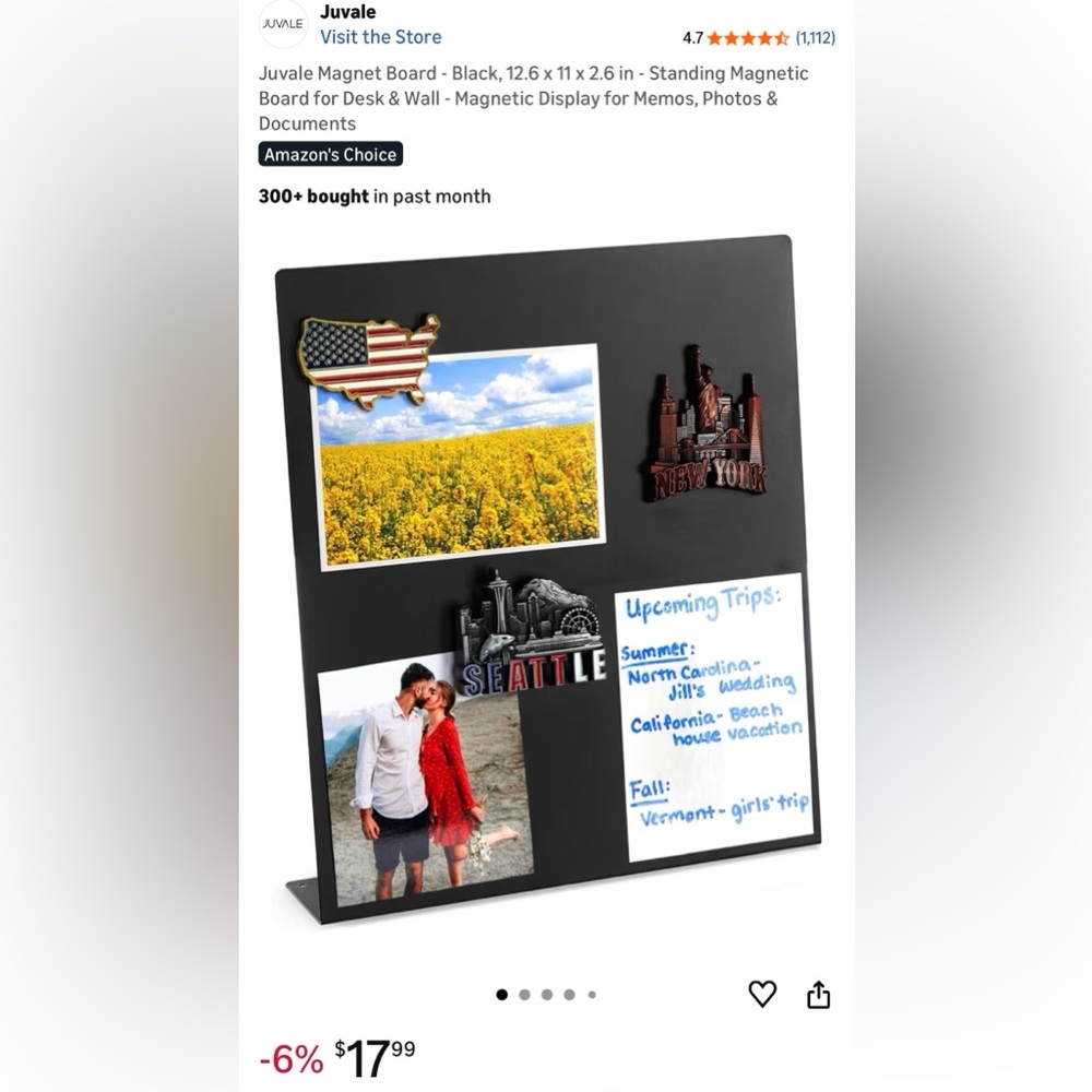 Magnetic Desktop Memo Photo Note Board